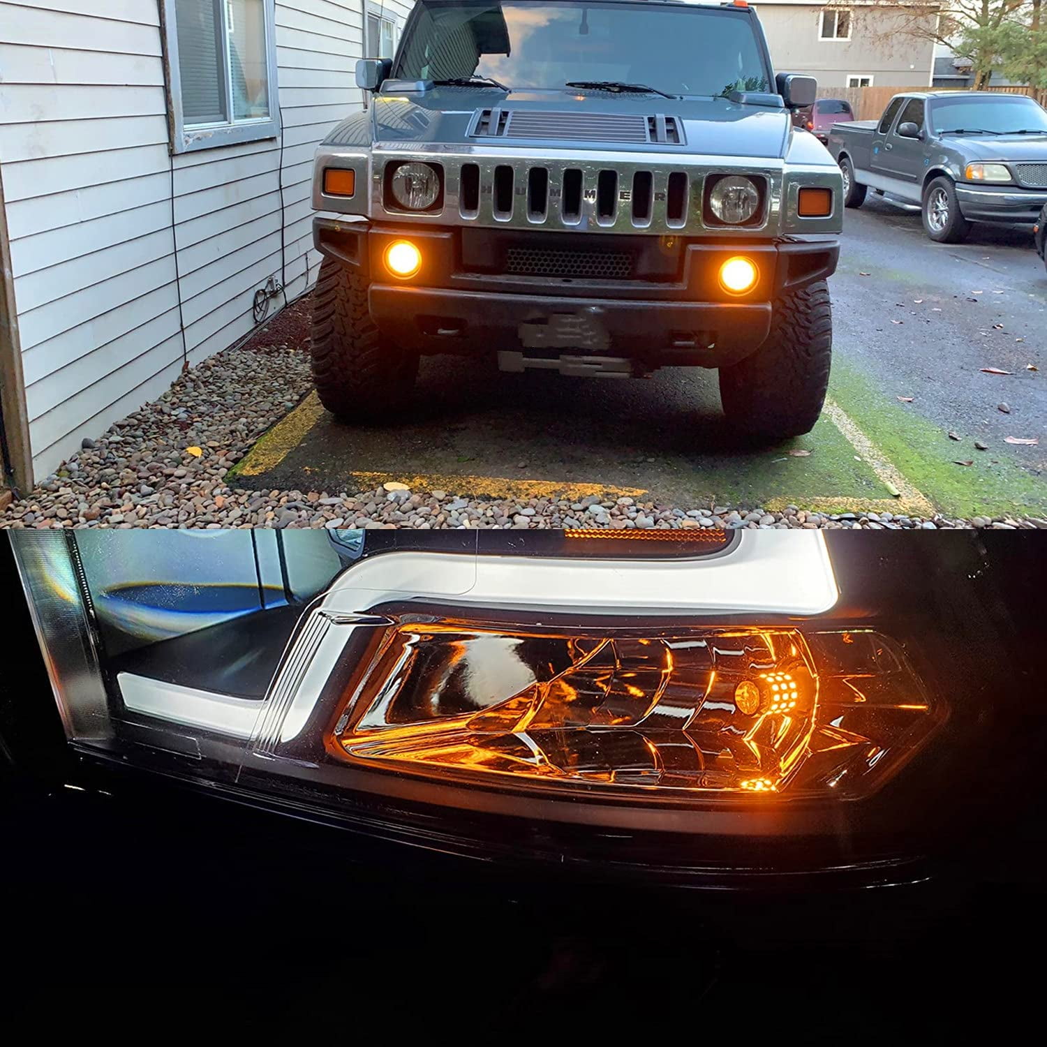 Alla Lighting 3157 LED Bulbs Super Bright 3156 3056 3157KX 4157 3457 4157NAK 3757 T25 Wedge LED Turn Signal Lights Blinker Lights, Amber Yellow