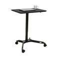 thumbnail image 3 of Seville Classics airLIFT® Sit-Stand Rolling Height Adjustable Pneumatic Mobile Desk Cart with Wheels, Black, 3 of 12