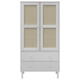 thumbnail image 3 of vidaXL Wardrobe SENJA Rattan Look White 90x55x175 cm Solid Wood Pine, 3 of 5