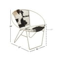 thumbnail image 4 of DecMode Leather Lounge Chair with Silver Frame, Black, Set of 2, 4 of 8