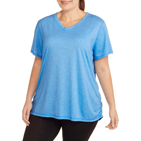 Danskin Now Women's Plus-Size Active Short Sleeve V-Neck Tee - Walmart.com