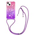 thumbnail image 1 of Funda para iPhone 13 Brillantina Líquida Divertida Reluciente y con Cristales en Movimiento Cuerpo Cruzado con Cordón Ajustable, 1 of 5