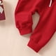 thumbnail image 3 of Gibobby Conjunto de Sudadera y Pantalón Otoño Invierno Niño Bebé Amor Impreso Camisa Blanca De Manga Larga Pantalones Rojos Conjunto De Dos Piezas(Blanco,3-6 Meses), 3 of 5