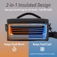 thumbnail image 5 of Bentgo Heat - Electric Lunch Bag & Food Warmer for Reheating Meals in Car, at Work & More - Heated Lunch Box Warmer for Adults, Students & Shift Workers, 12V/24V Auto & 120V Wall Cords (Carbon Black), 5 of 7
