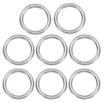 thumbnail image 1 of Anillo de metal Uxcell, (0.16" ID x 0.98" grueso, plateado) (8 piezas), grado marino, anillos redondos de acero inoxidable 316, multiusos, adecuados para correas de perro y colgadores de plantas., 1 of 7