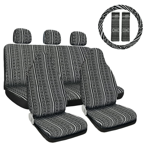 10pcs Full Set Universal Grey Seat Covers Baja Saddle Blanket Cover For Ford F 350 Super Duty 150 Com - Saddle Blanket Seat Covers For 2020 Ford Ranger