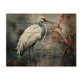 thumbnail image 3 of Designart "Redcrowed Crane China Art painting I" Animals Print on Natural Pine Wood, 3 of 5