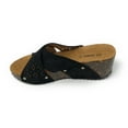 thumbnail image 3 of Victoria K Women's Laser Cut Out With Cross Over Strap Cork Wedge Sandals, 3 of 5
