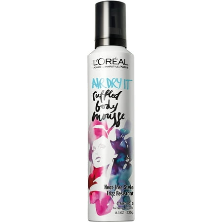L'Oreal Paris Advanced Hairstyle AIR DRY IT Ruffled Body Mousse 8.3 (Best Hairstyle For Curly Hair Girl)