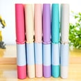 thumbnail image 4 of Langgg ZHUTING Adorable Smiling Face Leather Cover Elastic Ropes Colorful Inside Page Diary Notebooks Color Random 1Set, 4 of 6