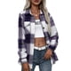 thumbnail image 2 of Chaqueta a cuadros NikouMX Ropa de abrigo de manga larga con botones, 2 of 7
