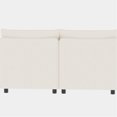 thumbnail image 2 of Love Seat Couches With Storage Function - Chenille Fabric Solid Wood For Living Room Beige Mid Century Modern Sectional Couch Home Office, 2 of 6