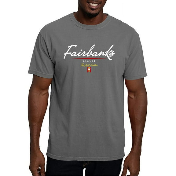 CafePress - Fairbanks Script Women's Dark T Shirt - Mens Comfort Colors Shirt