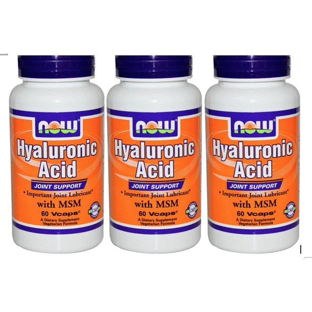 NOW Foods Vegetarian Hyaluronic Acid with MSM Joint Support, 60 Ct 50