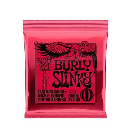 Ernie Ball Burly Slinky Nickelwound Electric Guitar Strings 11 - 52 (Best Guitar String Gauge)