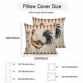 thumbnail image 3 of Waterproof Throw Pillow Covers Set of 2, 18x18 Inch Vintage Rooster Decorative Pillowcases Outdoor Pillow Slip Cushion Covers Set for Couch Tent Watercolor Spring Floral Farmhouse Animals, 3 of 7
