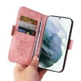thumbnail image 4 of Nalacover Wallet Case with Wrist Hand Strap for Samsung Galaxy S24 Ultra Purse Case, Premium PU Leather Shockproof Flip Kickstand Cover with Card Slots Holder Case for Galaxy S24 Ultra, Pink, 4 of 9