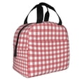 thumbnail image 2 of Reusable Lunch Bag, Insulated Lunch Bag for Women Men - Red Check Plaid Tote Lunch Bag, Picnic School Work Office, 2 of 9