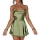 thumbnail image 1 of Vestido Drapeado De Raso Vestido drapeado de satén para mujer Vestido tuinic sin mangas Traje de vacaciones (Verde L) Ygjytge para Mujer Verde T M, 1 of 7