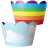 Rainbow Cupcake Wrappers, Unicorn Party, Cloud Party Decorations, Party Supplies, 36 Wraps