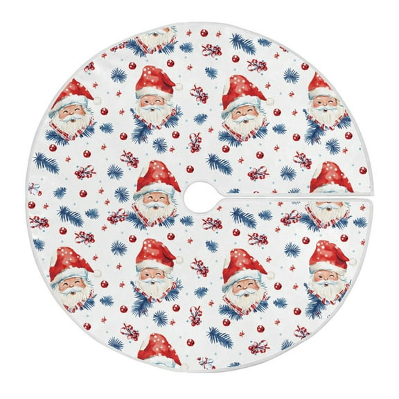 Ryvnso Christmas Tree Skirt Cute Christmas Santa Claus Xmas Tree Skirts Ornament Home Decorations 35.4"