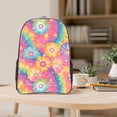 thumbnail image 5 of 16 Inch Transparent Backpack With Lightweight And Durable Design Without Pockets Transparent For Work Business Travel Sports Darkmagenta Tie-Dye Background Rainbow Colors (2), 5 of 7