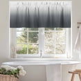 thumbnail image 4 of Gray Gradient Valances for Windows, 42 x 18in, Rod Pocket Kitchen Valance Curtain Light Filtering Window Treatments for Living Room Bedroom, 1 Panel, 4 of 7