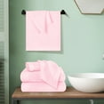 thumbnail image 4 of BELIZZI HOME Ultra Soft 6 Pack Cotton Towel Sets, Contains 2 Bath Towels 28x55 inch, 2 Hand Towels 16x24 inch & 2 Wash Coths 12x12 inch, Compact & Lightweight - Pink, 4 of 7