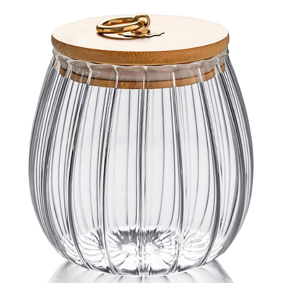 Bidón de almacenamiento FANTESTICRYAN Glass de 1600 ml con tapa de bambú