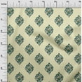 thumbnail image 2 of oneOone Cotton Flex Fabric Leaves & Floral Block Printed Craft Fabric BTY 40 Inch Wide, 2 of 4
