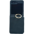 thumbnail image 2 of for Samsung Galaxy Z Flip 5 Case with Card Holder, [Retractable Hinge Cover] All-Round Protection Premium PU Leather Hard PC Back Cover with Ring Wallet Phone Case for Z Flip 5 2023 - Black, 2 of 11
