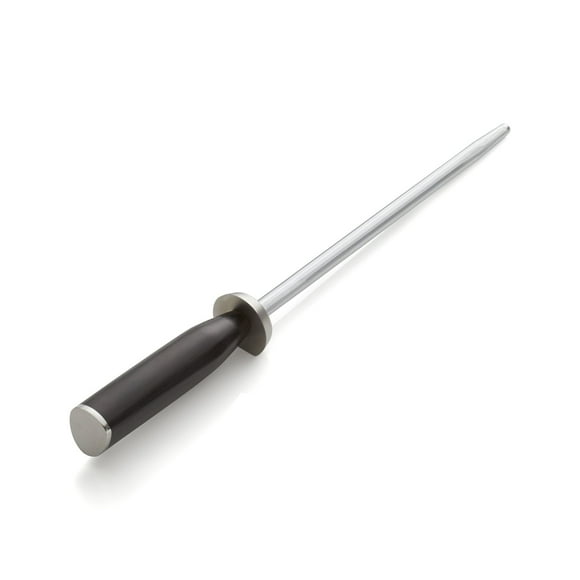 Shun Cutlery Classic 9" Combination Honing Steel, Smooth and Micro-Ribbed Honing Rod, Built-In Angle Guide, Pakkawood Handle, Japanese Knife Sharpener for Professional and Home Chefs