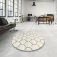 thumbnail image 4 of Ahgly Company Machine Washable Indoor Rectangle Contemporary Antique White Beige Area Rugs, 8' x 10', 4 of 7