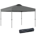 thumbnail image 2 of Outsunny 10' x 10' Pop Up Canopy Tent, Instant Sun Shelter with 3-Level Adjustable Height, Top Vents and Wheeled Carry Bag for Outdoor, Garden, Patio, Gray, 2 of 8