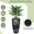 thumbnail image 2 of Bibana 2 Packs 21 inch Tall Planter, Indoor Outdoor Round Planter for Porch, Large Plant Pot with Drainage Hole for Home Garden Front Door, Modern Decorative Pots for Plants (Green), 2 of 5