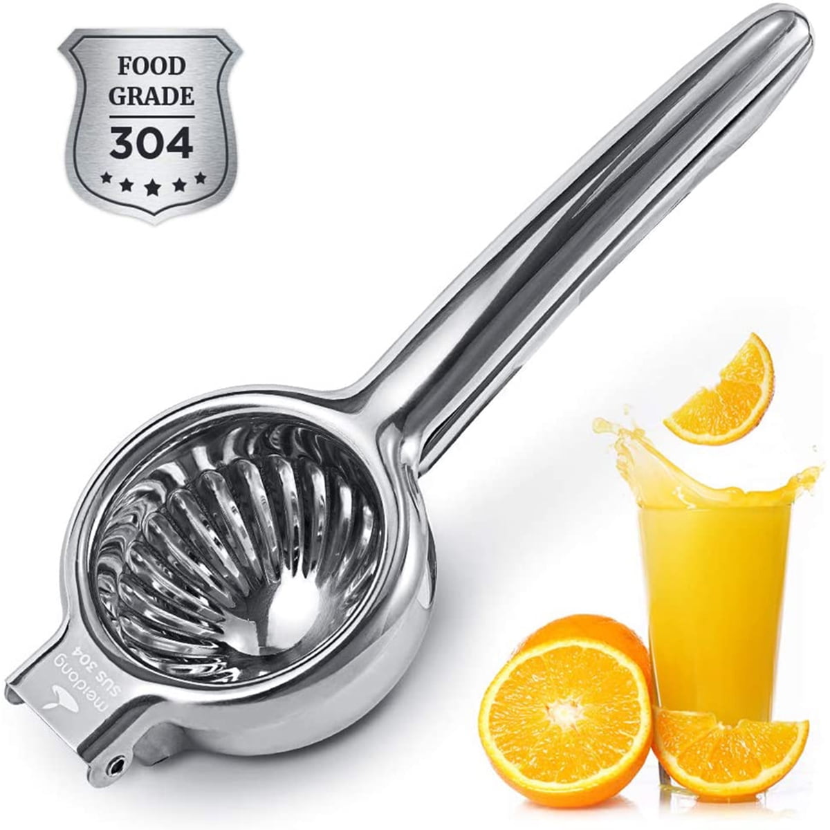 Kepooman 3.54" Handheld Stainless Steel Lemon Squeezer for Orange Citrus, Silver Kepooman 3.54" Handheld Stainless Steel Lemon Squeezer for Orange Citrus, Silver