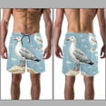 thumbnail image 3 of luoweisi Men's Beach Shorts Quick Dry Swim Trunks with Mesh Lining Seagull L, 3 of 5