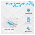 thumbnail image 4 of Memory Foam Mattress Topper for Dorm, Pressure-Relieving Mattress Topper for Back Pain, Non-Slip Design with Removable & Washable Cover, Certified, 2 Inch TwinXL, 4 of 7