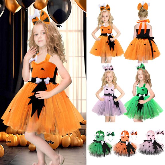 Piuwrlz Girls Cos Perform Dress for Girl Halloween Party Dresses Green Size 8-10 Years