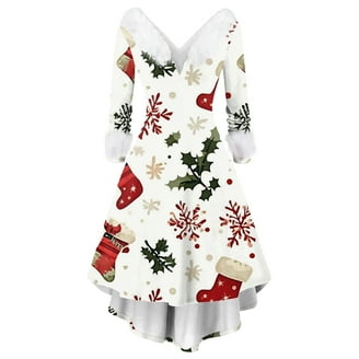 white christmas dresses Women's Red Oversized Christmas Dress