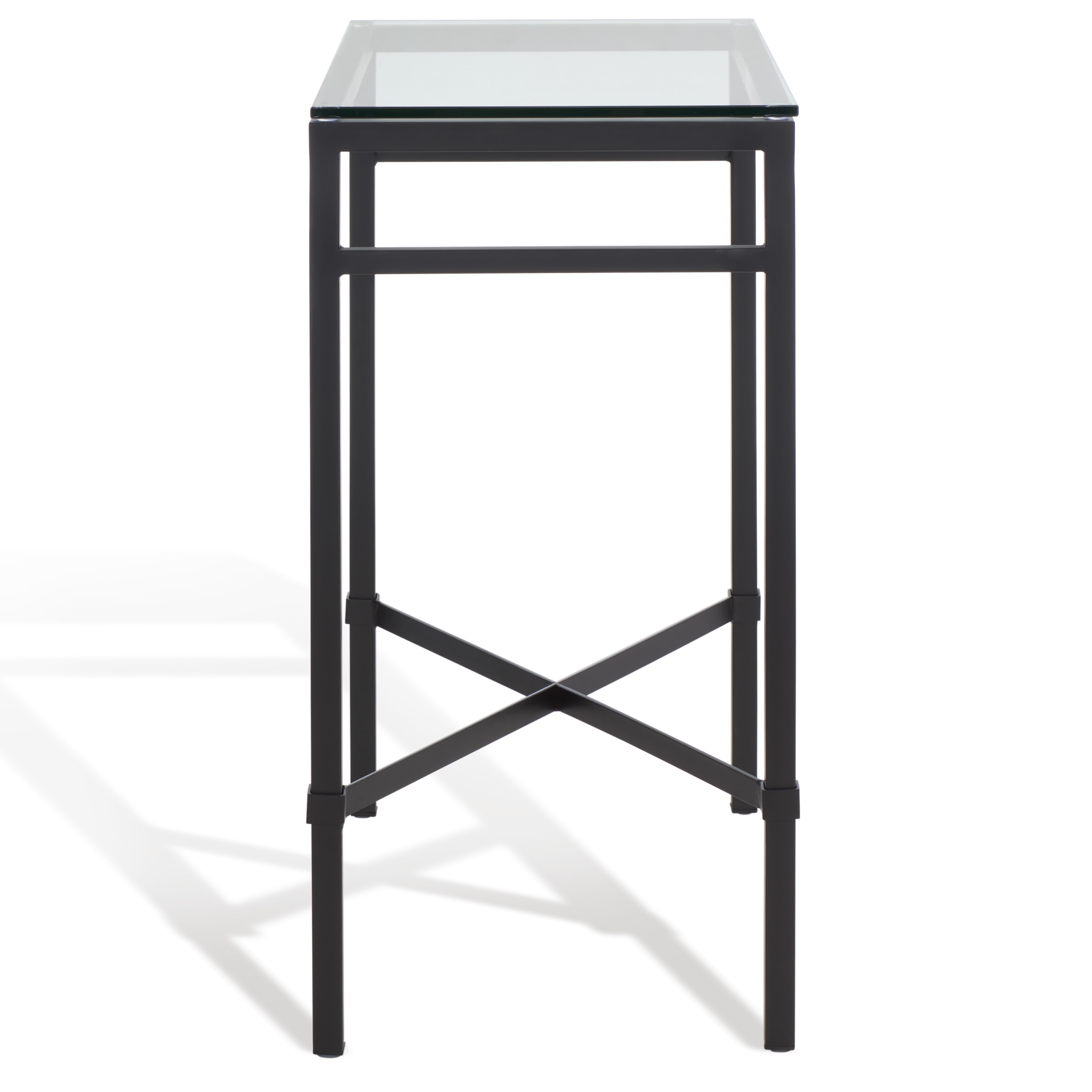 SAFAVIEH Couture Viggo Antique Gold Glass サイドテーブル SAFAVIEH Couture Viggo Glam Glass Top Metal Side Table