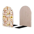 thumbnail image 2 of Lsque Gnomes Autumn Harvest Printed Wood Bookends,Non-Skid Bookend for Shelves,Heavy Duty Support Bookends,Non-Slip Foam Pads for Office, Home, and Library,1 Pair, 2 of 8