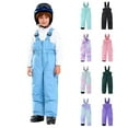 thumbnail image 6 of CPNG Kid's Boys Girls Snow Bib Pants Winter Windproof Ski Pants Outdoor Thickened Insulated Warm Snow Ski Bib Overalls(Light Blue,9-10 Years), 6 of 9