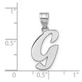 thumbnail image 2 of 14k Solid White Gold Polished Script Letter G Initial Pendant Necklace Pendant for Women, 2 of 2