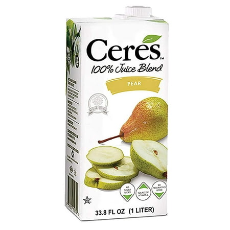 Ceres 100% All Natural Pure Fruit Juice Blend, Pear - Gluten Free, Rich in Vitamin C, No Added Sugar or Preservatives, Cholesterol Free - 33.8 FL OZ