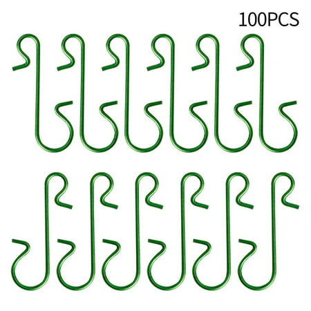 

100Pcs Xmas Ornament Hooks Metal Wire Hooks Ornament Hangers with Storage Box for Christmas Tree Decoration