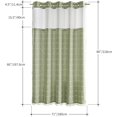 thumbnail image 2 of Sage Green Farmhouse Shower Curtain with Snap-in Liner, No Hooks Needed,with Magnets,with Tassels,Water Repellent&Machine Washable,71x86Inch, 2 of 10