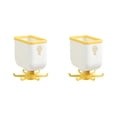 thumbnail image 1 of Wosthever Gancho de cocina giratorio montado en la pared soporte para cuchara estante de almacenamiento de baño de plástico estante de blanco amarillo 2piezas, 1 of 6