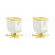 thumbnail image 1 of Wosthever Gancho de cocina giratorio montado en la pared soporte para cuchara estante de almacenamiento de baño de plástico estante de blanco amarillo 2piezas, 1 of 6