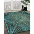 thumbnail image 2 of Ahgly Company Indoor Round Patterned Charcoal Blue Area Rugs, 5' Round, 2 of 6